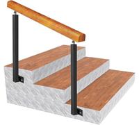 Barandilla ajustable de hierro forjado para 1 2 peldaños de metal para porche de 95 a 110 cm de altura y elegante solución de seguridad para escaleras