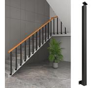 Barandilla ajustable de metal negro para escaleras, balaustres de 270° il para cubiertas, escaleras y jardines, solución duradera de renovación al aire libre