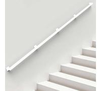 Barandilla cuadrada de metal industrial de 30 a 600 cm, color blanco, para montar en la pared, balaustrada de 1,2 m para escaleras, diseño de tubo duradero