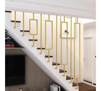 Barandilla cuadrada moderna de hierro forjado de hierro forjado para barandillas de interior y exterior, diseño elegante para escalones y escaleras