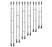 Barandilla de acero al carbono para escaleras interiores y exteriores, porches, terrazas, techos, pasamanos de escaleras y barandillas de escaleras. (130cm 1PS)