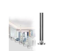 Barandilla de acero inoxidable 304 para escaleras y balcones de interior/exterior, placa de balaustre de vidrio de 10/12 mm, diseño elegante y duradero, columna de 90 grados para terrazas modernas