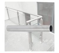 Barandilla de acero inoxidable para balaustrada de vidrio de 3 o 1 2 pulgadas, altura ajustable de 27 a 51 pulgadas (riel redondo de 110 cm de altura), solución de seguridad duradera y elegante