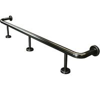 Barandilla de acero inoxidable para barra, kit de riel de 3 a 15 pies con | Accesorios de instalación para interiores y exteriores, pub, cocina, loft, capacidad de carga de 149,7 kg (dorado