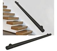 Barandilla de acero inoxidable para escaleras de 30 a 600 cm, para interiores y exteriores, color negro, soporte de escalera (tamaño: 540 cm)