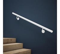 Barandilla de acero inoxidable para escaleras, Pasamanos de escalera for montaje en pared, interior y exterior, con soportes hardware, 30-600cm longitud(10ft/300cm)
