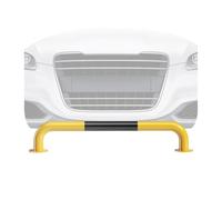 Barandilla De Aparcamiento En Forma De U,barandilla De Taller, Tope De Aparcamiento De Pórtico Moldeado De Una Sola Pieza,diámetro Del Tubo 7,6cm,protege Garaje(100x20x0.15cm)