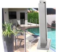Barandilla de cristal de seguridad para balaustrada de cristal, abrazadera de poste de acero inoxidable 304, valla cuadrada para piscina, 1 pieza (Mid Post, 85 cm/33,5 pulgadas)
