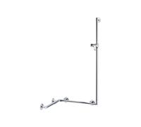 Barandilla de ducha KEUCO PLAN Care con barra de ducha, anchura 597mm, profundidad 880mm, altura 1265mm, 34908174611, Color: Aluminio anodizado plata/cromado