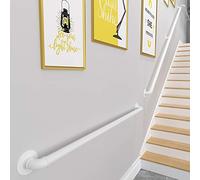 Barandilla de escalera ajustable blanca de 30 a 600 cm, 380 cm, de hierro forjado, para interiores y exteriores, barra de apoyo de seguridad, perfecta para uso doméstico y jardín