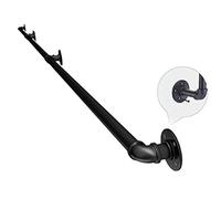 Barandilla de escalera ajustable negra para interior/exterior, 300 cm de longitud y 60 cm de altura, para accesibilidad y seguridad de personas con movilidad reducida