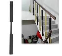 Barandilla de Escalera Balaustres de Hierro Forjado Dorado para Escaleras de 2 3 4 6 8 Peldaños; Husillos Metálicos Cuadrados para Barandillas(Black,23 packs)