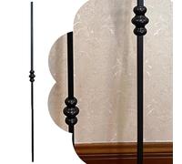 Barandilla de Escalera Balaustres Metálicos para Escaleras, Balaustres Negros para Escaleras, Postes de Barandilla de Escalera de Hierro Macizo para Exterior/Interior, Columna(14 pcs)