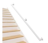 Barandilla de escalera blanca, montada en la pared, barandilla de metal, barra de soporte de tubo cuadrado, rampas de escalera para interiores y exteriores (tamaño: 600 cm) - Solución de seguridad