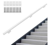 Barandilla de escalera de 30 a 600cm, pasamanos para interiores y exteriores, pasamanos tubulares para manos y pies, barra de seguridad para barandillas de escalera, juego completo(400cm)