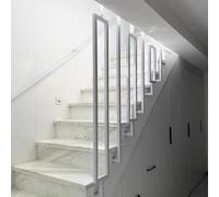 Barandilla de escalera de 30160 cm, columnas divisoras de metal para paredes, pasamanos de escalera interior para áticos, divisor de habitación con listones, duradero y elegante