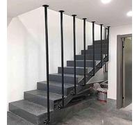 Barandilla de escalera de hierro forjado en forma de L, balaustrada de seguridad de metal para uso en interiores y exteriores, duradera para escaleras seguras, diseño elegante y resistente