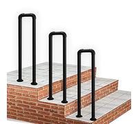 Barandilla de escalera de hierro forjado para exteriores, pasamanos ajustables para terraza, jardín, terraza y balcón (35100 cm), 90 cm, estilo piquete