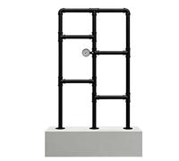 Barandilla De Escalera De Hierro Forjado, Pasamanos Industrial De Tubería De Alta Resistencia Para Escaleras Interiores Y Exteriores, Porches Y Lofts, Barandilla De Seguridad De Metal(Black B,1pcs)