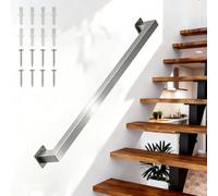 Barandilla de escalera de metal - kit completo，barandilla de escalera de montaje en pared para interior/exterior，barra de soporte de seguridad de barra de agarre de acero inoxidable(540cm)