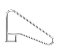 Barandilla de Escalera de Piscina de Acero Inoxidable para Piscina Enterrada Pasamanos Fácil Montaje con Placa Base de Montaje Rápido para Piscina Sauna Parque Acuático Interior y Exterior