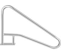 Barandilla de Escalera de Piscina de Acero Inoxidable para Piscina Enterrada Pasamanos Fácil Montaje con Placa Base de Montaje Rápido para Piscina Sauna Parque Acuático Interior Exterior 2024