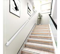 Barandilla de escalera de tubo industrial para escaleras, kit de soporte para pasamanos de escalera, pasamanos de pared para porche, terraza, barras de apoyo para escalones.(510cm)