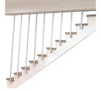 Barandilla de escalera en forma de L para interiores y exteriores, barandillas de transición para escalones de casa, balcones, 30150 cm, ajustable, paquete de 1, seguro y duradero