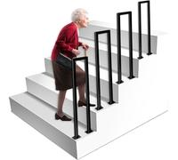 Barandilla de escalera en forma de U de 30 a 110 cm, de hierro forjado para escaleras, barandilla moderna de metal para villas, balcones, pasillos, jardines (opciones de color)