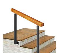 Barandilla de escalera flexible para exteriores para 1-2 peldaños - Juego de seguridad de hierro forjado duradero para escalones de madera y porche - Transición ajustable para paredes laterales (color