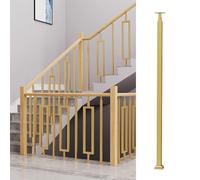 Barandilla De Escalera Moderna De Pie, Barandilla Dorada Para Valla Interior Con Kits De Instalación, Elegantes Balaustres Para Terraza, Escalera Exterior, Porche, Garaje, Sótano, Cuadrada, 1 Unidad,