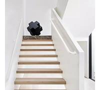 Barandilla de escalera moderna para interiores y exteriores, barra de soporte antideslizante de tubo cuadrado blanco con soporte de pared, elegante decoración del hogar