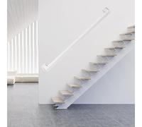 Barandilla de escalera moderna para interiores y exteriores, color negro, blanco y dorado, juego completo de 1 a 20 pies y 1 m para seguridad para escaleras y diseño elegante