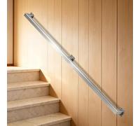 Barandilla de escalera moderna｜Pasamanos de tubo cuadrado de acero inoxidable para interiores exteriores｜80cm 1m 2m 3m 4m 5m Pasamanos de seguridad Varilla de soporte para montaje en pared(200cm)
