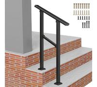 Barandilla de escalera para exteriores pasamanos industriales de transición para exteriores de 1-2 escalones pasamanos ajustable para delantero, barandilla de seguridad(B,100cm/40inch)
