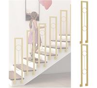 Barandilla de escalera para interiores, Pasamanos de escalera en forma U hierro, alturas montaje lateral, 75-100 cm, paquete 2 a 20(Pack of 2,90cm/35.4 in)