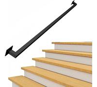 Barandilla de Escalera, pasamanos para escaleras, barandillas Exteriores, barandillas de jardín, Kit de barandilla Industrial de Hierro galvanizado Negro para escaleras, manija de