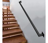 Barandilla de Escalera, pasamanos para escaleras, barandillas Exteriores, Escalera de jardín, Kit de barandilla de Escalera de Hierro Industrial Negro, Barra de Agarre montada en l