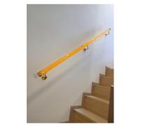 Barandilla de Escalera Personalizable de acrílico Transparente con Soportes de Acero Inoxidable: Antideslizante, diseño Elegante, Longitud de 1,6 pies a 20 pies (Soportes Plateados