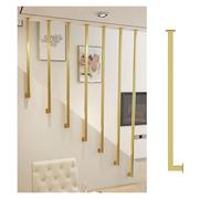 Barandilla de escalera, Postes de balaustre escalera metal en forma L for interior y exterior, color negro, blanco dorado, varios tamaños(Gold-1 Pc,80.7in/205cm)