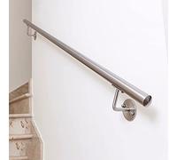 Barandilla De Escalera Redonda De 2″ De Acero Inoxidable 304, Soporte De Pared Para Personas Con Discapacidad, Pasamanos Antideslizante Para Uso Comercial, Hogar E Industria, 350 Cm/11,5 Pies/138 Pul