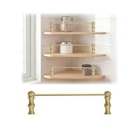 Barandilla de Estante de Cocina de latón, Barras de barandilla de Metal anticaída, Juego de Postes de Cerca Decorativos con 2 husillos for vitrinas(2pcsA,84cm/33)