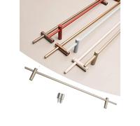 Barandilla de Estanteria Tope para Estantes, Barandilla Decorativa con Tornillos, Barandilla para Estantes de Librería de 50 70 100 130 150 180 cm, Barrera Tubular(Gold-B,26in/66cm)