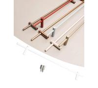 Barandilla de Estanteria Tope para Estantes, Barandilla Decorativa con Tornillos, Barandilla para Estantes de Librería de 50 70 100 130 150 180 cm, Barrera Tubular(White-C,64in/162.5cm)