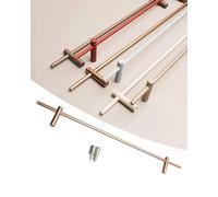 Barandilla de Estanteria Tope para Estantes, Barandilla Decorativa con Tornillos, Barandilla para Estantes de Librería de 50 70 100 130 150 180 cm, Barrera Tubular(Gold-C,50in/127cm)