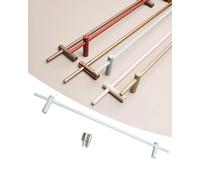 Barandilla de Estanteria Tope para Estantes, Barandilla Decorativa con Tornillos, Barandilla para Estantes de Librería de 50 70 100 130 150 180 cm, Barrera Tubular(White-D,58in/147.3cm)