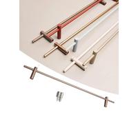 Barandilla de Estanteria Tope para Estantes, Barandilla Decorativa con Tornillos, Barandilla para Estantes de Librería de 50 70 100 130 150 180 cm, Barrera Tubular(Gold-A,62in/157.4cm)