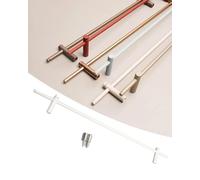 Barandilla de Estanteria Tope para Estantes, Barandilla Decorativa con Tornillos, Barandilla para Estantes de Librería de 50 70 100 130 150 180 cm, Barrera Tubular(White-B,14in/35.5cm)