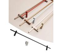 Barandilla de Estanteria Tope para Estantes, Barandilla Decorativa con Tornillos, Barandilla para Estantes de Librería de 50 70 100 130 150 180 cm, Barrera Tubular(Black,62in/157.4cm)