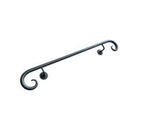 Barandilla de hierro Positano de 50 cm a 400 cm, diámetro 25 mm, apto para escaleras interiores y exteriores, apto para la decoración de cualquier estilo (negro antracita, 230 cm)